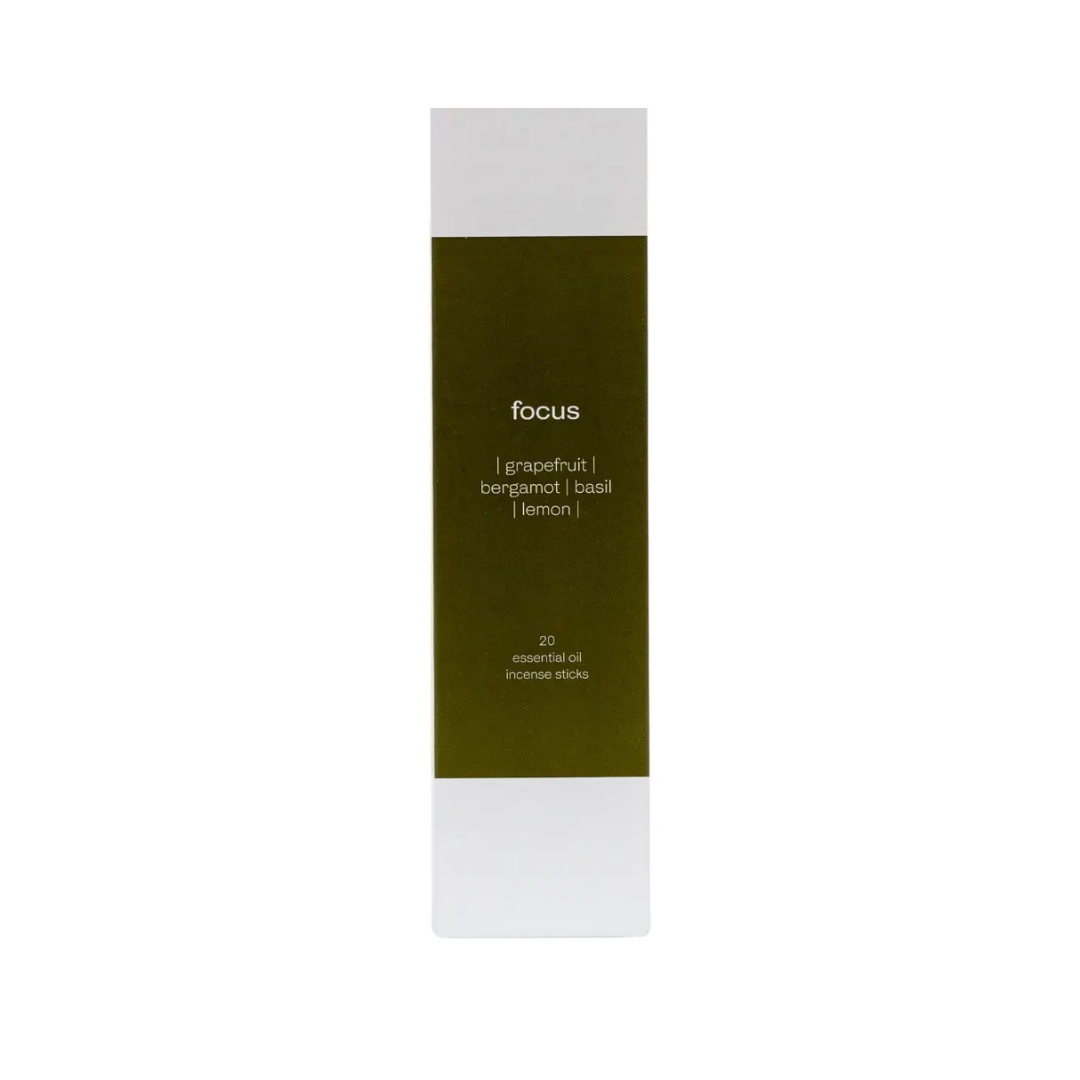 Exuro Focus Incense Sticks 20 Pack - Grapefruit, Lemon, Bergamot & Basil
