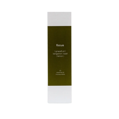 Exuro Focus Incense Sticks 20 Pack - Grapefruit, Lemon, Bergamot & Basil