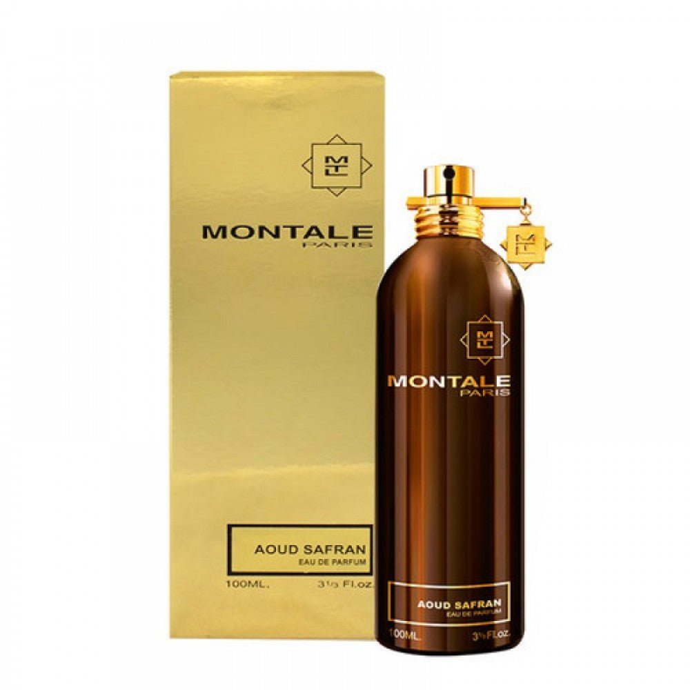 Montale Aoud Safran Eau de Parfum 100mL bottle and box