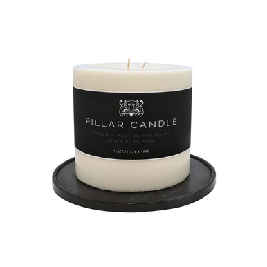 SANJULA Outdoor Pillar Candle with Stone Tray 4kg