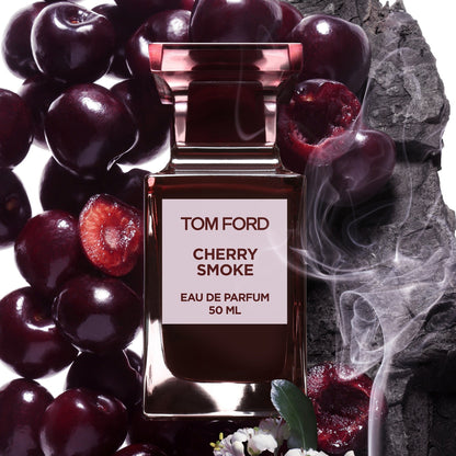 Tom Ford Cherry Smoke Eau de Parfum styled with dark cherries and smoked wood