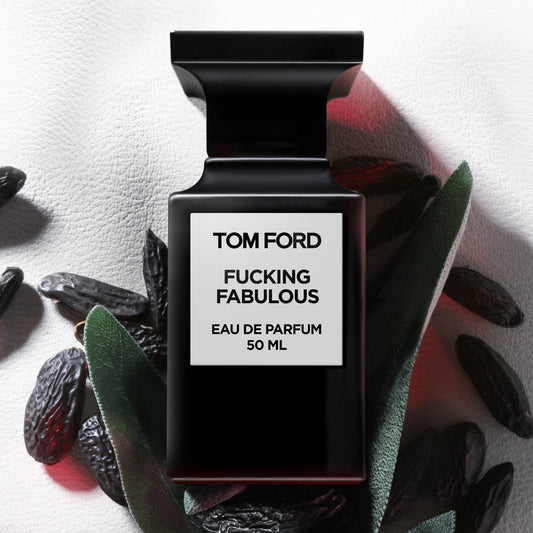 Tom Ford Fucking Fabulous Eau de Parfum styled with leather and tonka